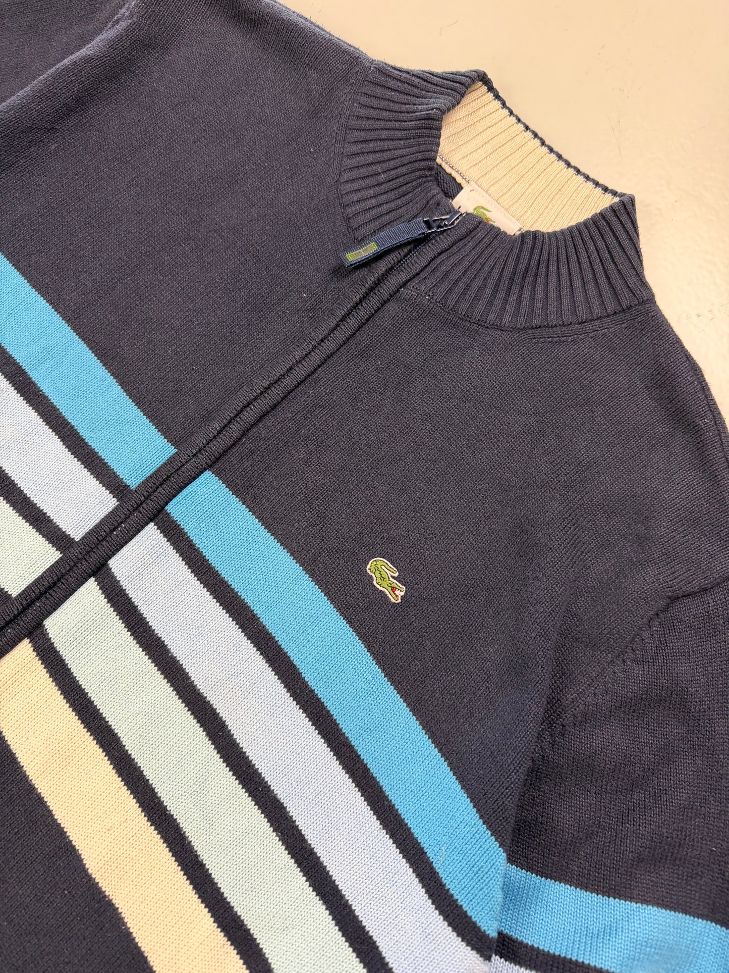 VINTAGE LACOSTE STRICKJACKE | XL